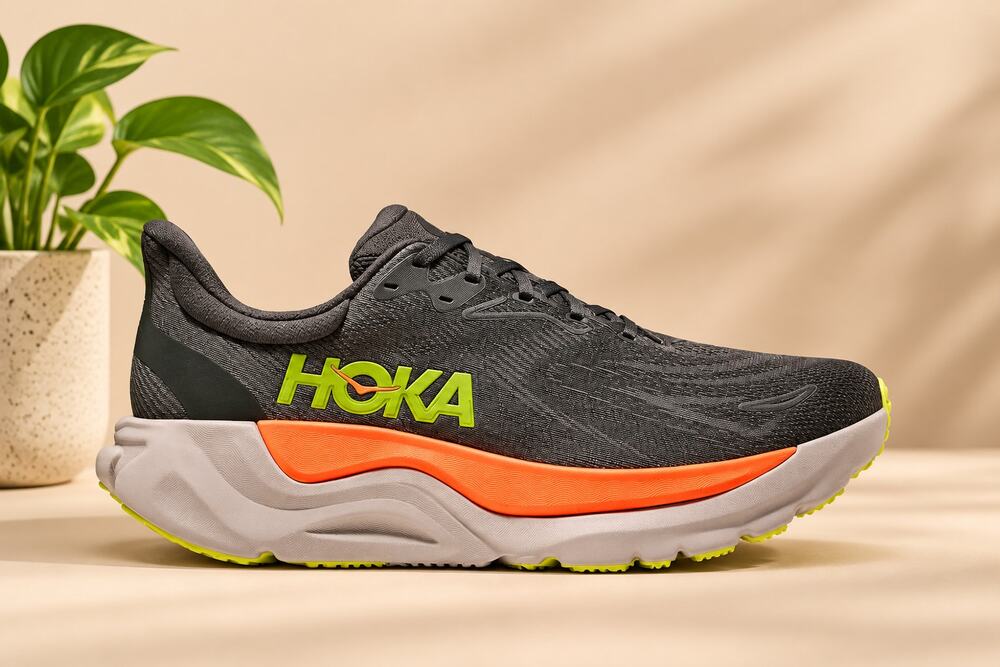 USED Hoka Men's Arahi 8 Running Shoes Asphalt/Gravel Size 10 Medium